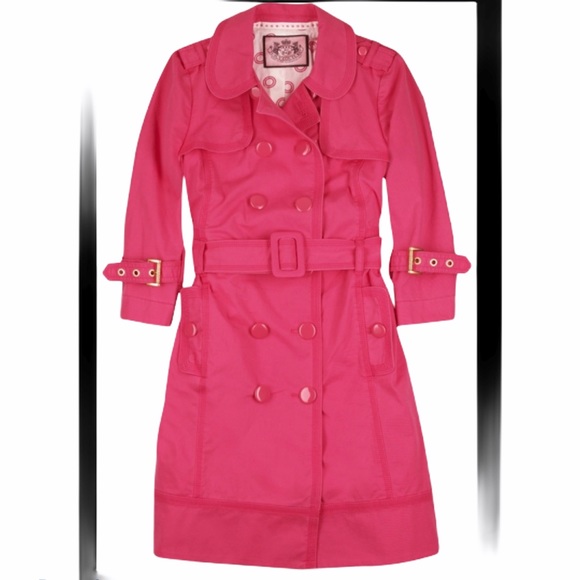 ⭐️ SOLD ⭐️ JUICY COUTURE Belted Trench Coat - Picture 10 of 10